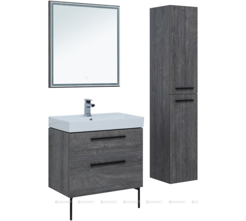 Тумба под раковину Aquanet Nova 75 2 ящика дуб рошелье 00242260