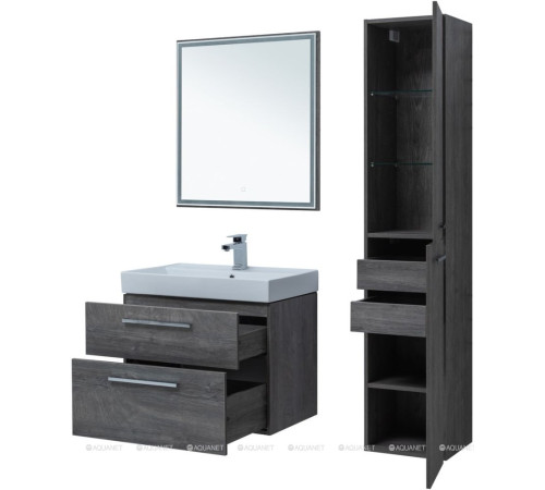 Тумба под раковину Aquanet Nova 75 2 ящика дуб рошелье 00242260