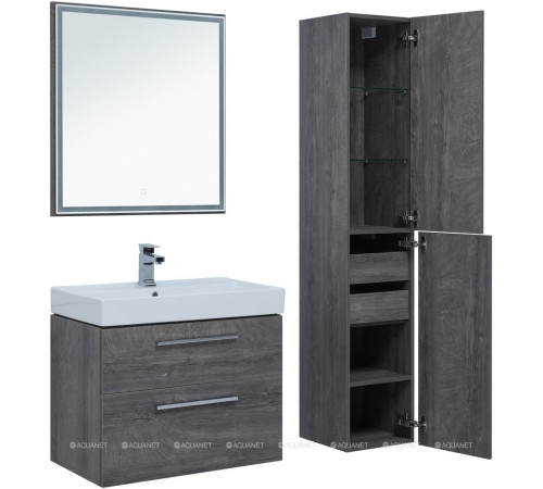 Тумба под раковину Aquanet Nova 75 2 ящика дуб рошелье 00242260