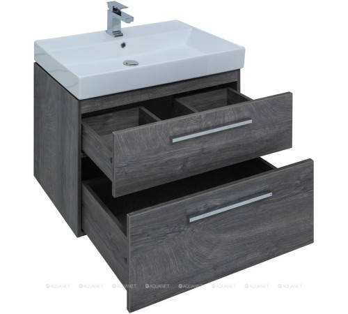 Тумба под раковину Aquanet Nova 75 2 ящика дуб рошелье 00242260