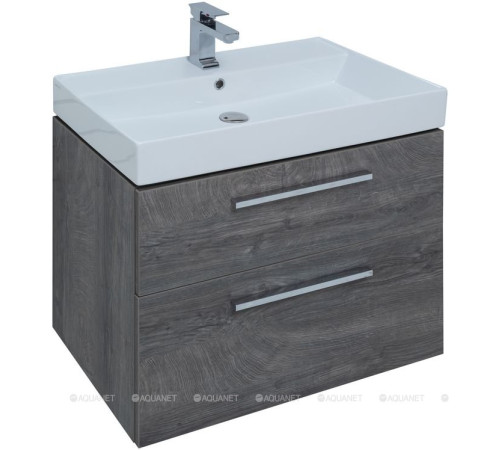 Тумба под раковину Aquanet Nova 75 2 ящика дуб рошелье 00242260