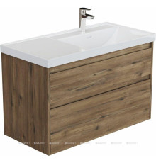 Тумба под раковину Aquanet Nova Lite 2.0 90 R 2 ящика дуб рустикальный 00346317