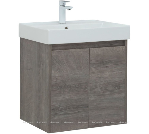 Тумба под раковину Aquanet Nova Lite 60 2 двери дуб рошелье 00298848