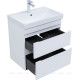 Тумба под раковину подвесная Aquanet Слим 60 2 ящика белый сатин 00346047