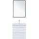 Тумба под раковину подвесная Aquanet Слим 60 2 ящика белый сатин 00346047