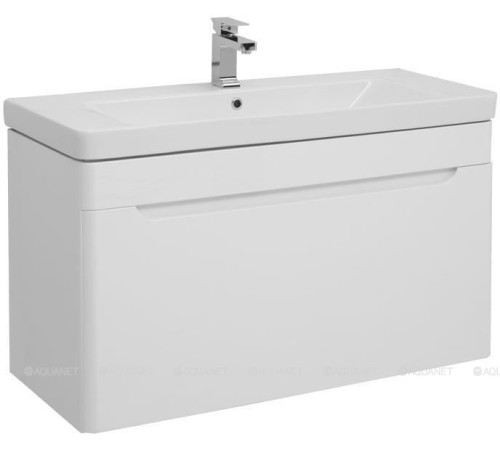 Тумба под раковину Aquanet София 105 белый глянец 00199870