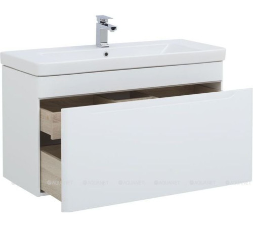 Тумба под раковину Aquanet София 105 белый глянец 00199870