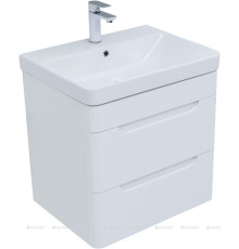 Тумба под раковину Aquanet София 60 2 ящика белый глянец 00288905