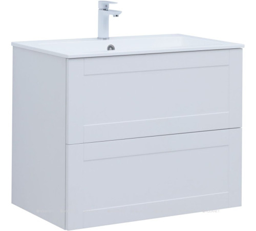 Тумба под раковину Aquanet Терра 80 белый матовый 00313234