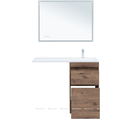 Тумба под раковину Aquanet Токио 48 напольная 2 ящика дуб веллингтон 00333647