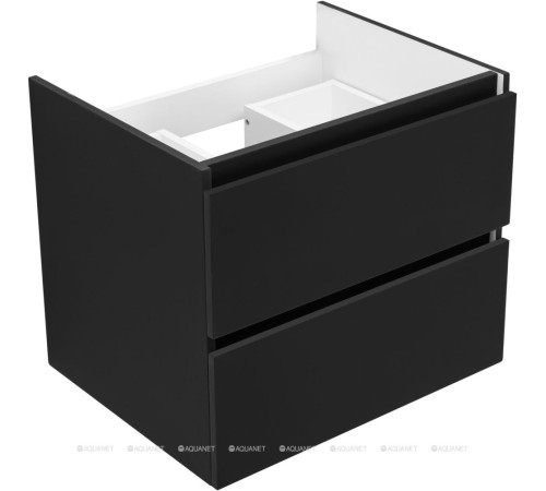 Тумба под раковину Aquanet Вега 2.0 60 2 ящика черный 00337953