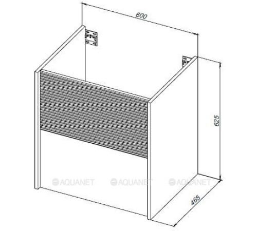 Тумба под раковину Aquanet Вита 60 белый матовый 00330473
