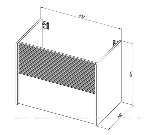 Тумба под раковину Aquanet Вита 80 белый матовый 00330475