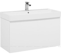 Тумба под раковину Aquanet Йорк 100 напольная белый глянец 00202091