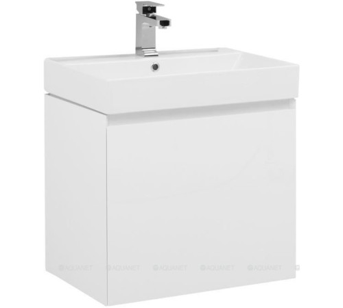 Тумба под раковину Aquanet Йорк 60 напольная белый глянец 00202094