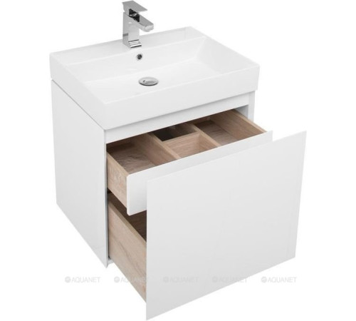 Тумба под раковину Aquanet Йорк 60 напольная белый глянец 00202094