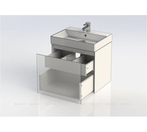 Тумба под раковину Aquanet Йорк 60 напольная белый глянец 00202094