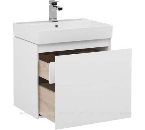 Тумба под раковину Aquanet Йорк 60 напольная белый глянец 00202094