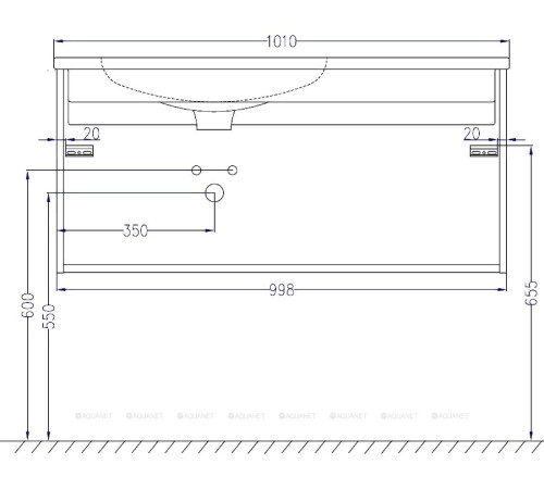 Тумба под раковину Jacob Delafon MADELEINE 100 см левосторонняя блестящий белый EB2054-J5