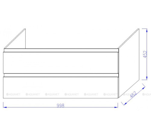 Тумба под раковину Jacob Delafon MADELEINE 100 см левосторонняя блестящий белый EB2054-J5