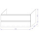 Тумба под раковину Jacob Delafon MADELEINE 100 см левосторонняя блестящий белый EB2054-J5