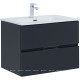 Тумба с раковиной Aquanet Алвита new 70 2 ящика антрацит 00306153