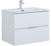 Тумба с раковиной Aquanet Алвита new 70 2 ящика белый матовый 00306154