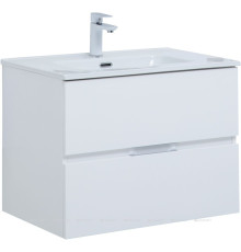 Тумба с раковиной Aquanet Алвита new 70 2 ящика белый матовый 00306154