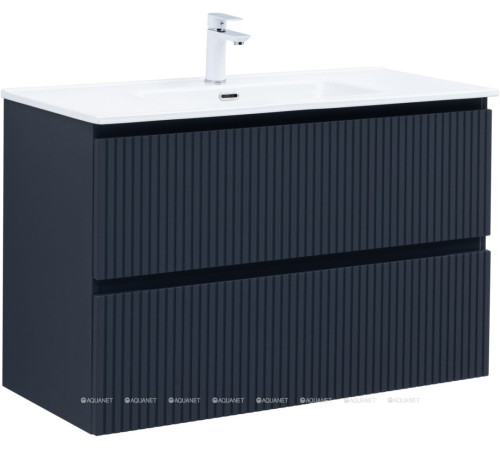 Тумба с раковиной Aquanet Джейн 100 раковина Flat маренго 00332537