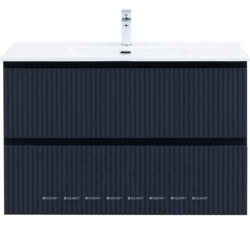 Тумба с раковиной Aquanet Джейн 100 раковина Flat маренго 00332537