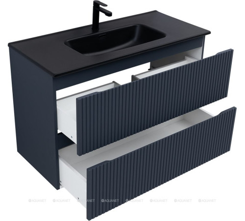 Тумба с раковиной Aquanet Джейн 100 раковина Flat маренго 00332537