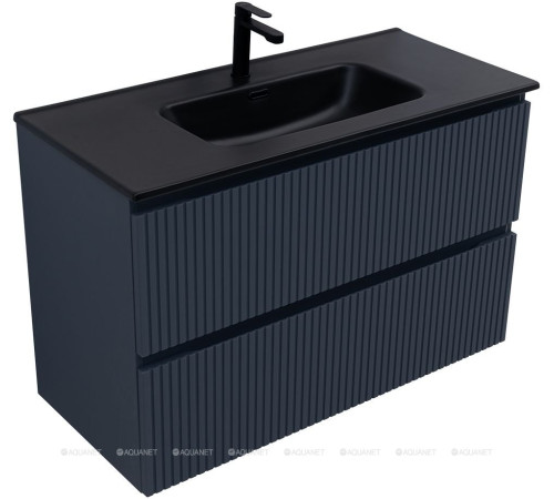 Тумба с раковиной Aquanet Джейн 100 раковина Flat маренго 00332537