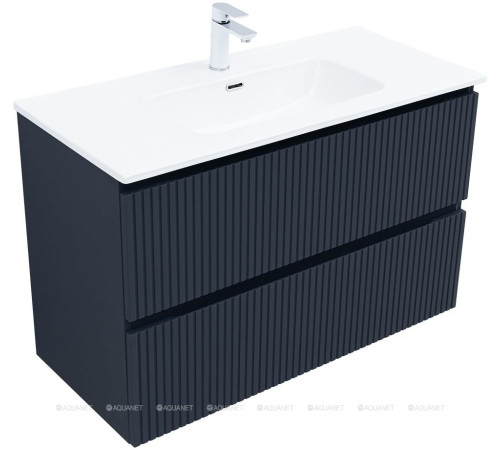 Тумба с раковиной Aquanet Джейн 100 раковина Flat маренго 00332537