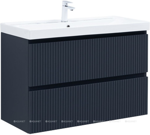 Тумба с раковиной Aquanet Джейн 100 раковина Flat маренго 00332537