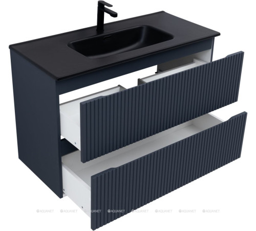 Тумба с раковиной Aquanet Джейн 100 раковина Flat маренго 00332537