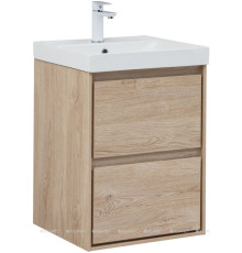 Тумба с раковиной Aquanet Милан 50 дуб светлый 00340166