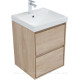 Тумба с раковиной Aquanet Милан 50 дуб светлый 00340166