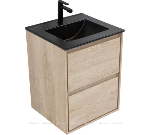 Тумба с раковиной Aquanet Милан 50 дуб светлый 00340166