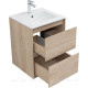 Тумба с раковиной Aquanet Милан 50 дуб светлый 00340166