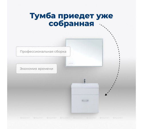 Тумба с раковиной Aquanet Нота 40 белый 00287704