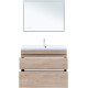 Тумба с раковиной Aquanet Нота new 100 напольная 2 ящика дуб светлый 00345807