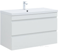 Тумба с раковиной Aquanet Нота New 100 см белый глянец 00335873