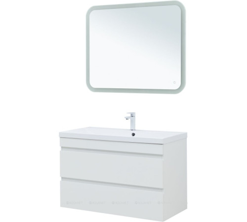 Тумба с раковиной Aquanet Нота New 100 см белый глянец 00335873