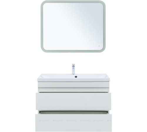 Тумба с раковиной Aquanet Нота New 100 см белый глянец 00335873