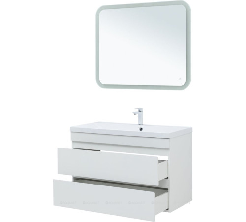 Тумба с раковиной Aquanet Нота New 100 см белый глянец 00335873