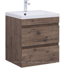 Тумба с раковиной Aquanet Нота New 58 дуб веллингтон табак 00335875