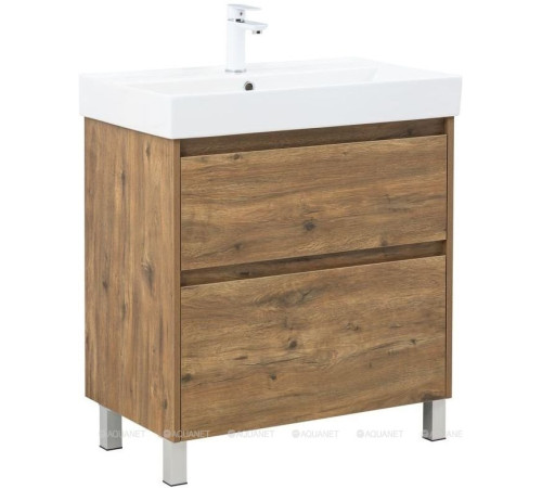 Тумба с раковиной Aquanet Nova Lite 2.0 75 напольная дуб рустикальный 00348196