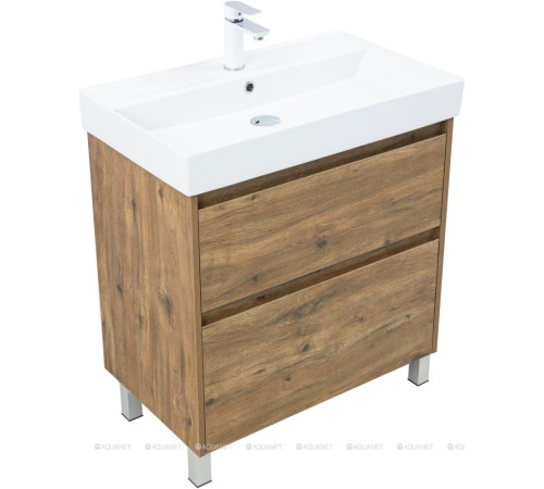 Тумба с раковиной Aquanet Nova Lite 2.0 75 напольная дуб рустикальный 00348196