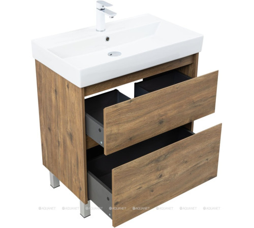 Тумба с раковиной Aquanet Nova Lite 2.0 75 напольная дуб рустикальный 00348196
