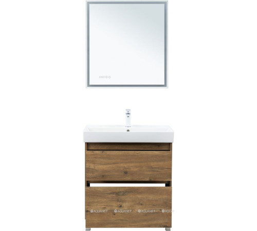 Тумба с раковиной Aquanet Nova Lite 2.0 75 напольная дуб рустикальный 00348196